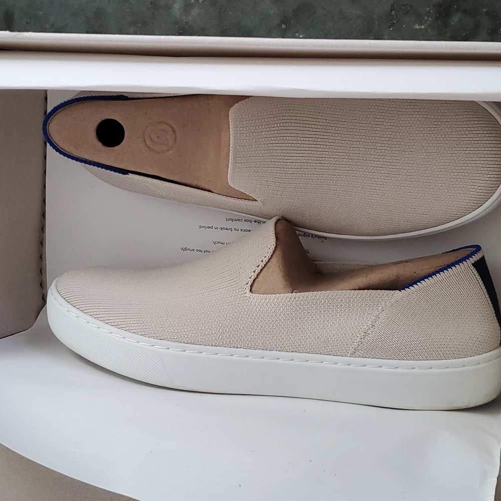 Rothys Original Slip On Sneaker in Sand size 9